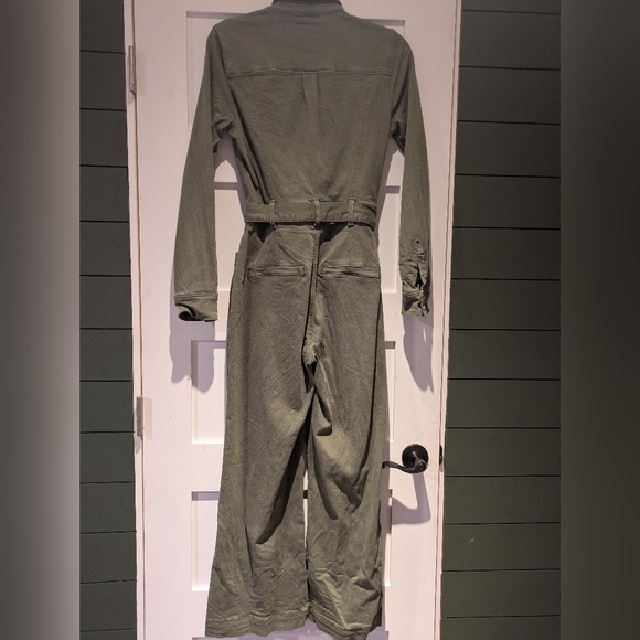 Paige Anessa Wide-Leg Utility Jumpsuit in Vintage Brushed Olive Size 2 XS - Picture 5 of 7